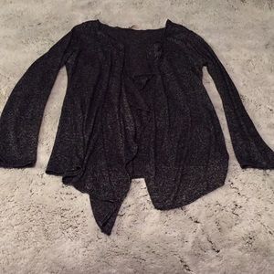 Speckled black sweater